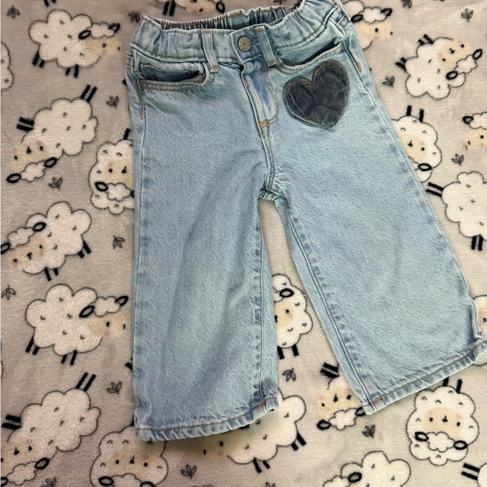 GAP Blue Denim Jeans with Heart Patch